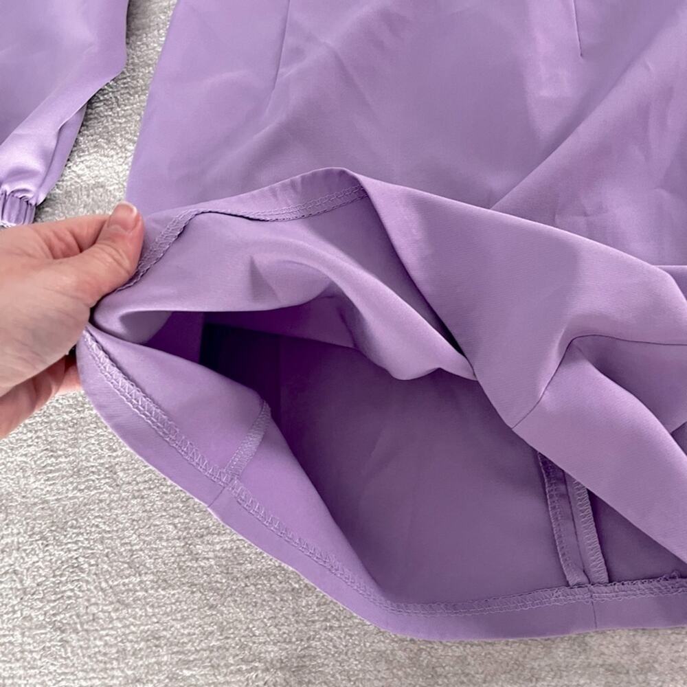 Elagia Lavender Puff-Sleeve Mini Dress - Picture 4 of 5